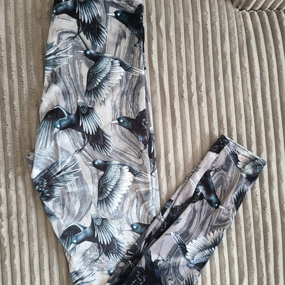 Blackmilk - Ravenous High Wasted Velvet Leggings - LIMITED M